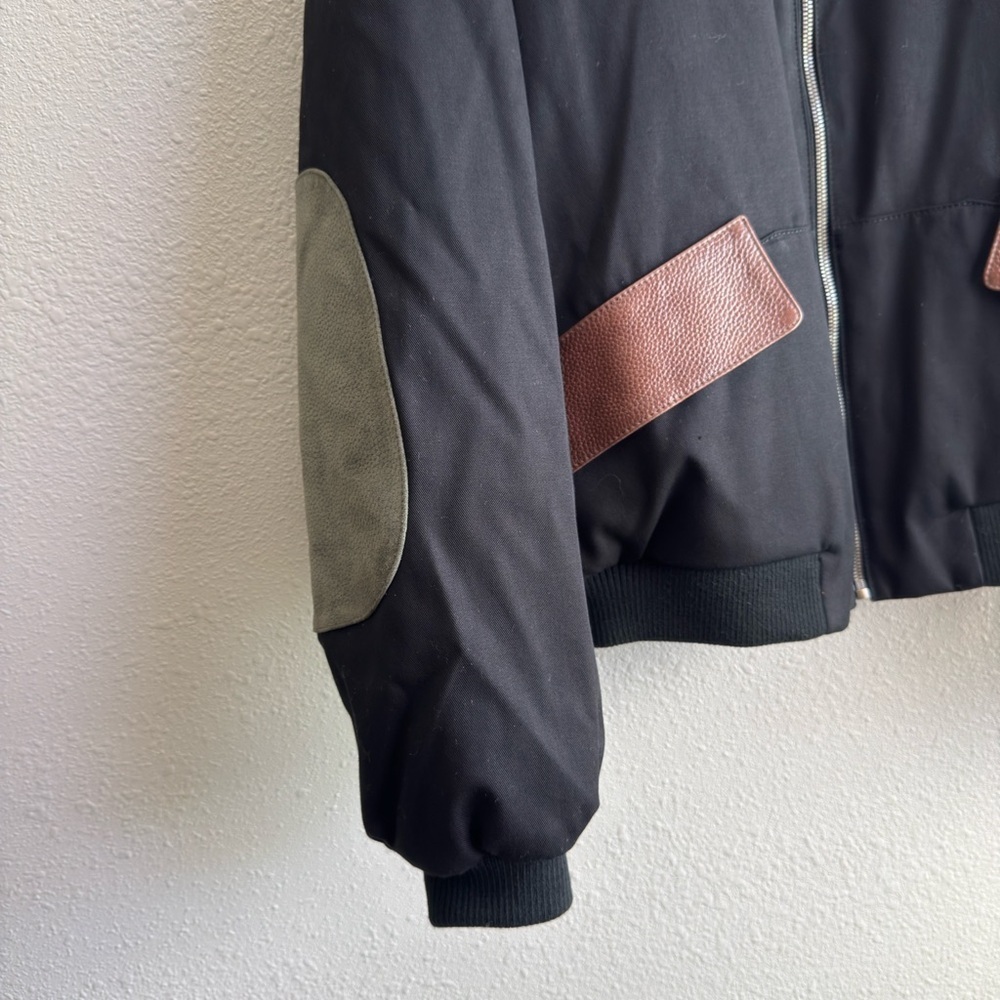 FRAME Luxury Shearling Leather Bomber Jacket - Picture 10 of 15